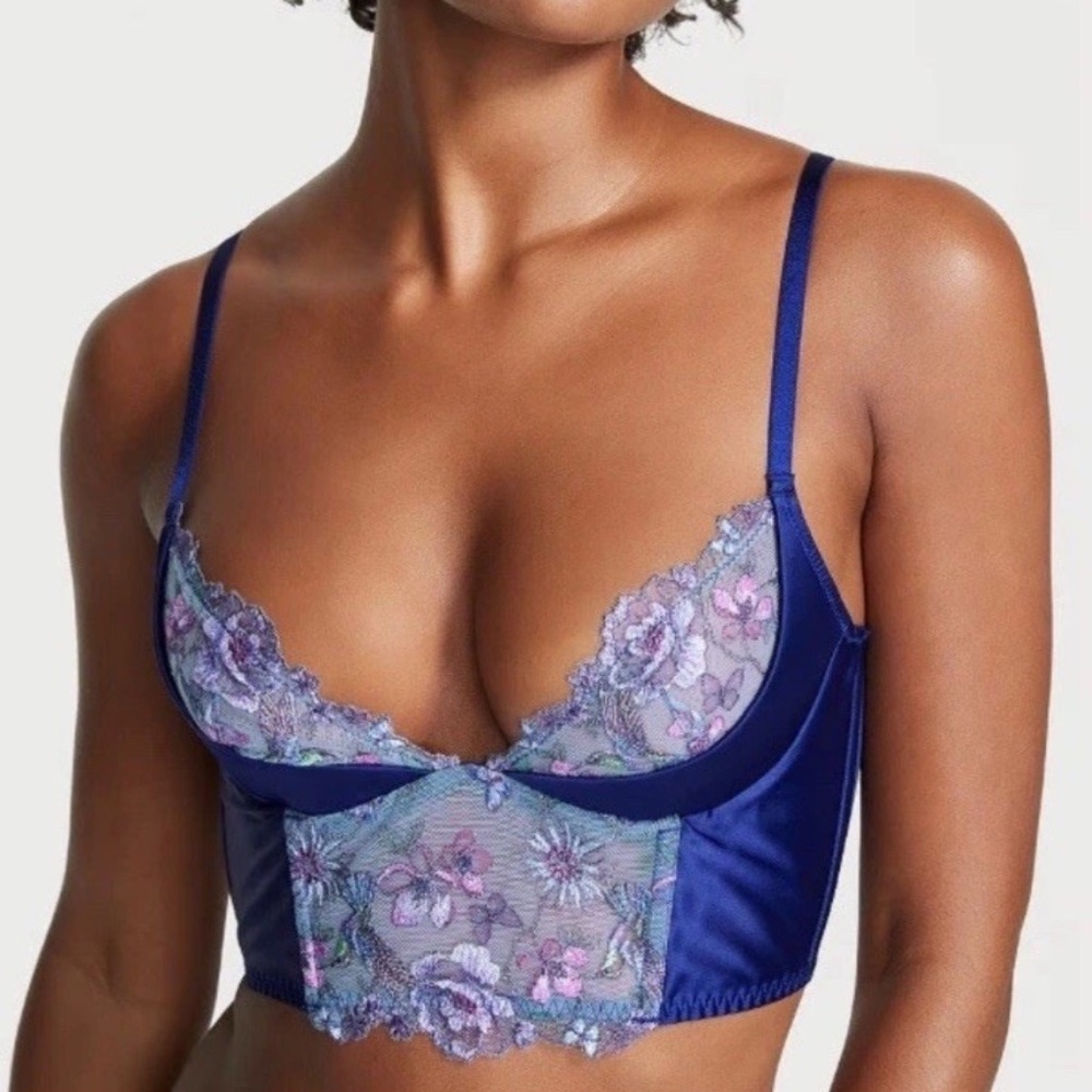 New! Victoria's Secret Very Sexy Hummingbird Embroidery Corset 45809 - Picture 2 of 9